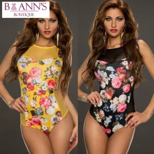 FLOWER POWER MESH BODYSUIT