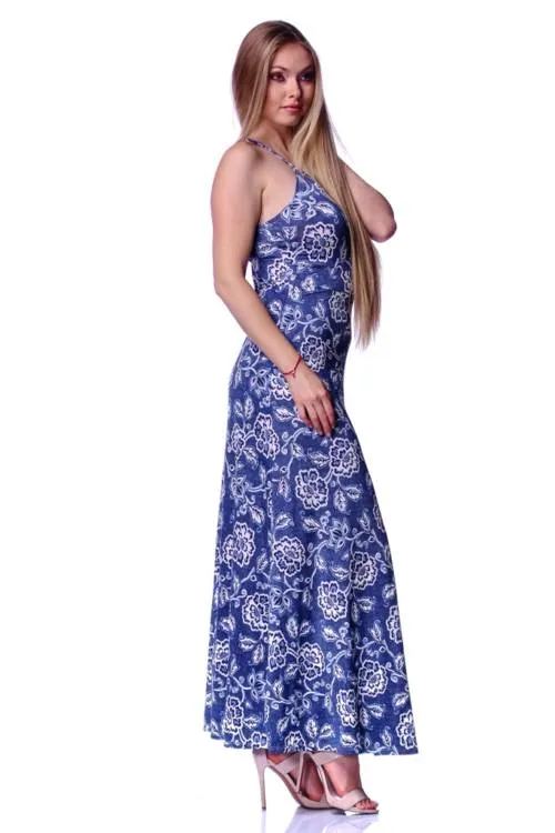 Flower Print Maxi Dress