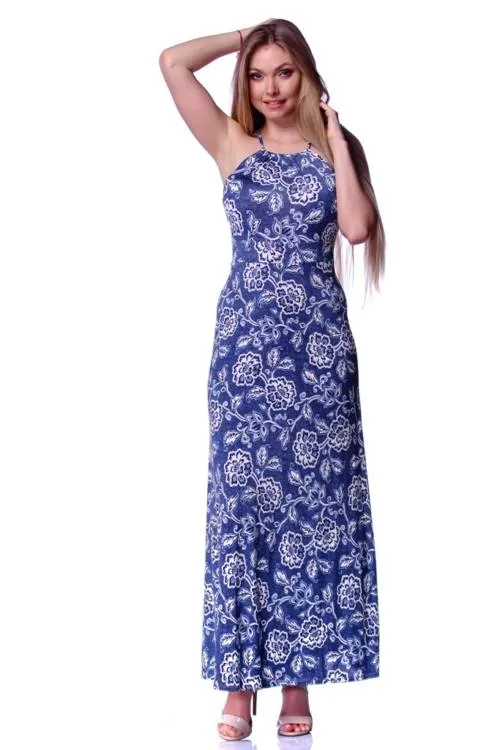 Flower Print Maxi Dress