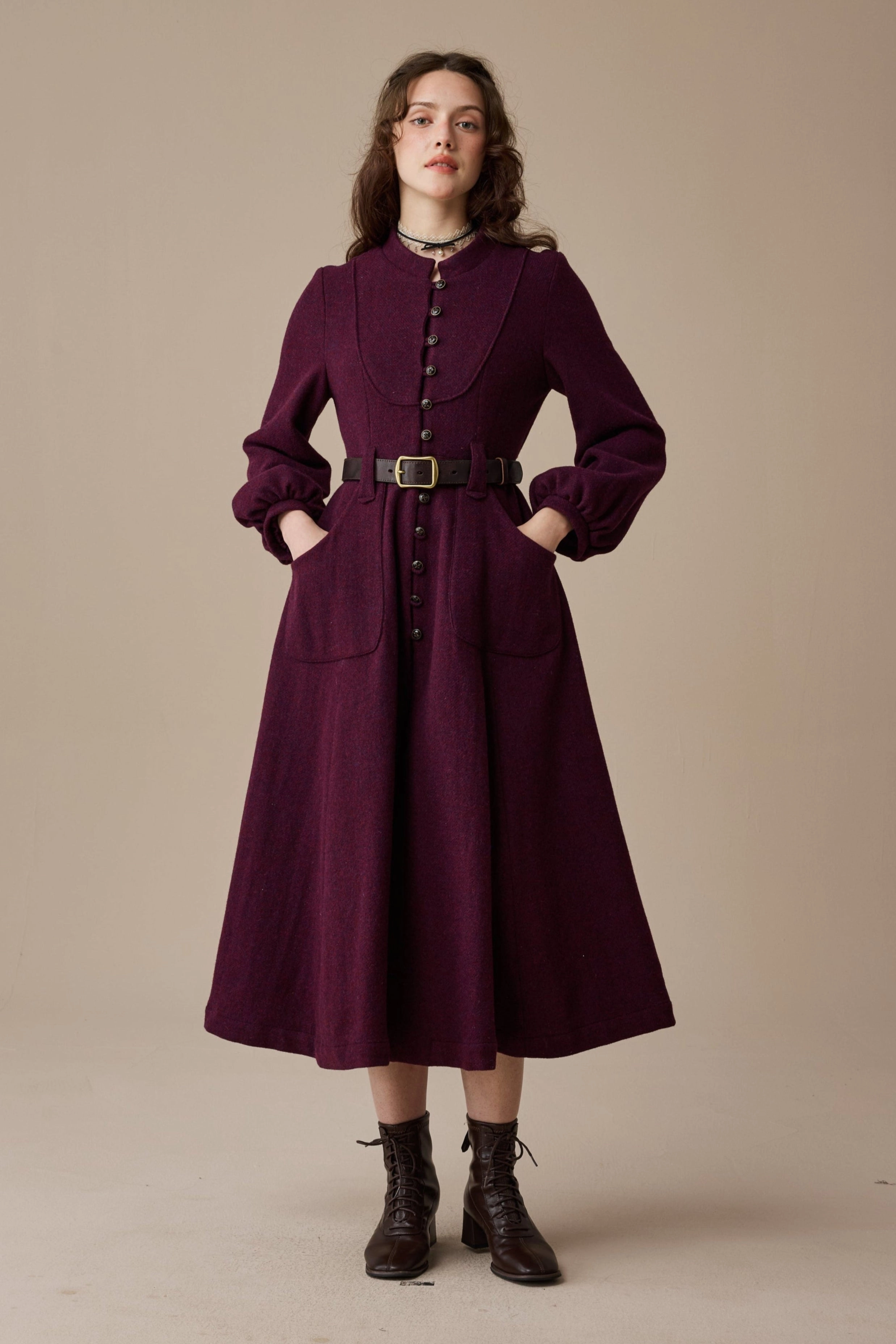 Love Energy Margaret 25|100% wool buttoned down coat