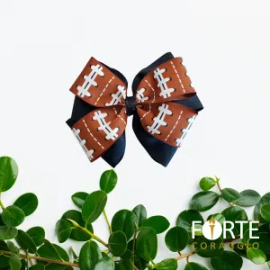Football Hair Bow for Girls
