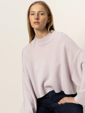 Forever Wool Cashmere Popover Light Twilight Mauve TubularKnit Eco Dyeing Method Friction Resistant Forever Wool Cashmere Popover Light Twilight Mauve
