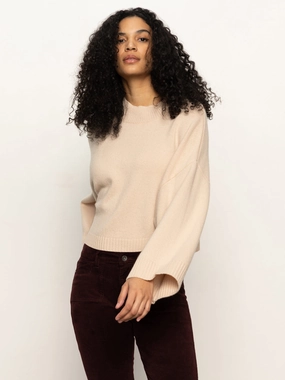 Forever Wool Cashmere Popover Toasted Beige Ultra Lightweight Fabric Unisex Fit Forever Wool Cashmere Popover Toasted Beige