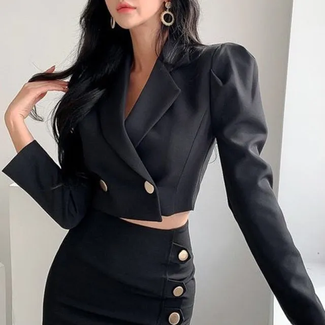 Formal Coat   Slit Skirt 2pcs Set