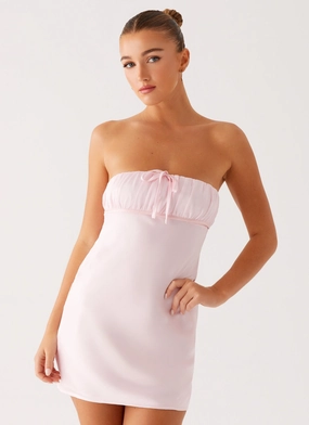 Formal Comfort Evity Mini Dress - Pink Calm Aesthetic Evity Mini Dress - Pink
