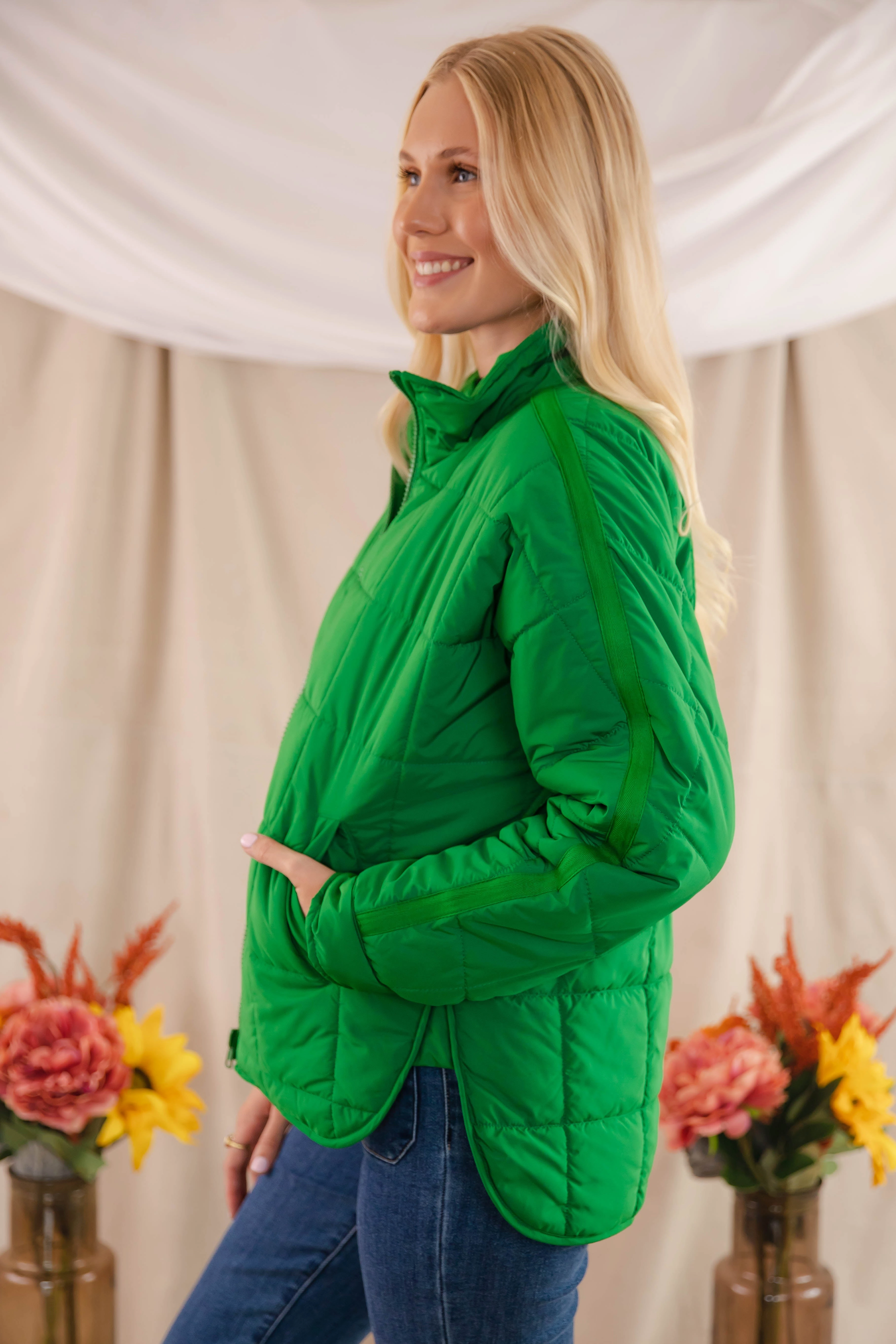 Reverseble Design Don't Hesitate Puffer Jacket-Green