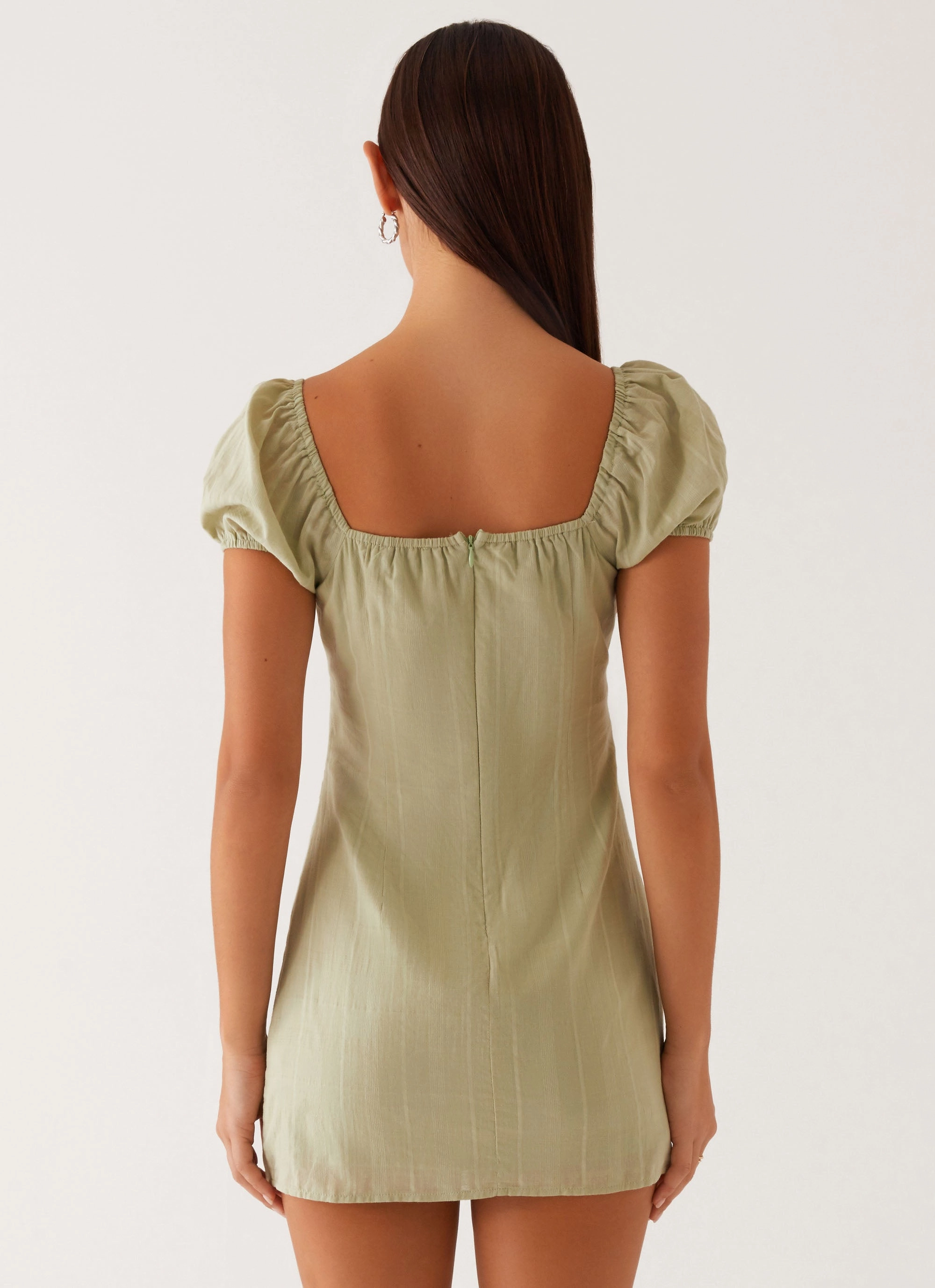 Curve-Enhancing Fran Mini Dress - Pastel Green