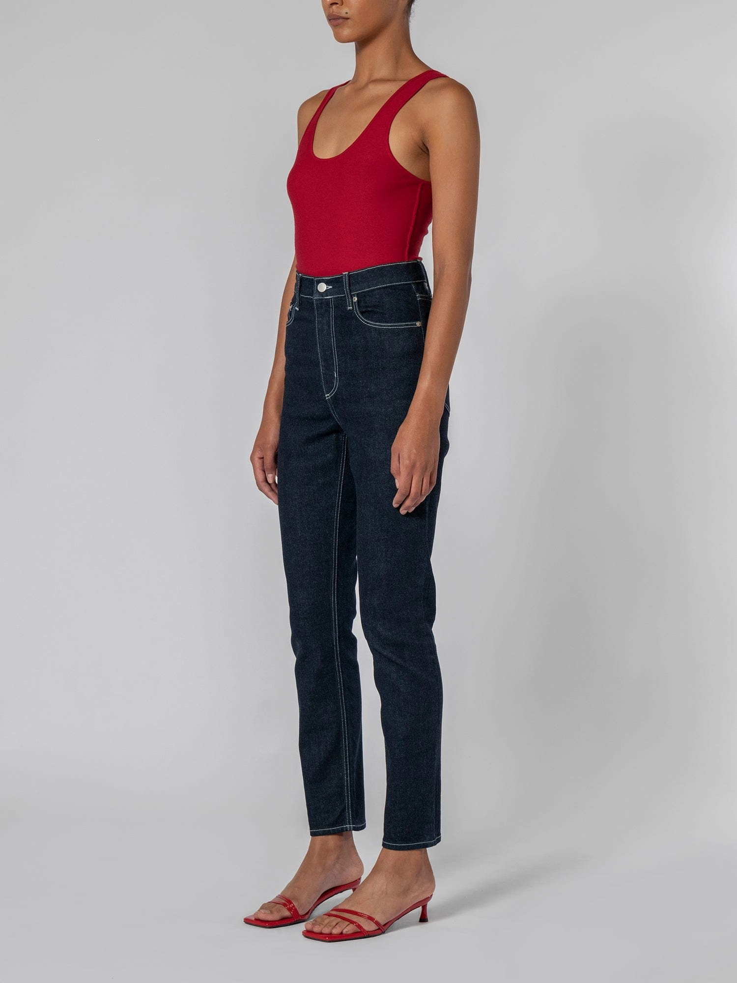 Selvedge Detailing Sporty Look Frankie Jean Fierce