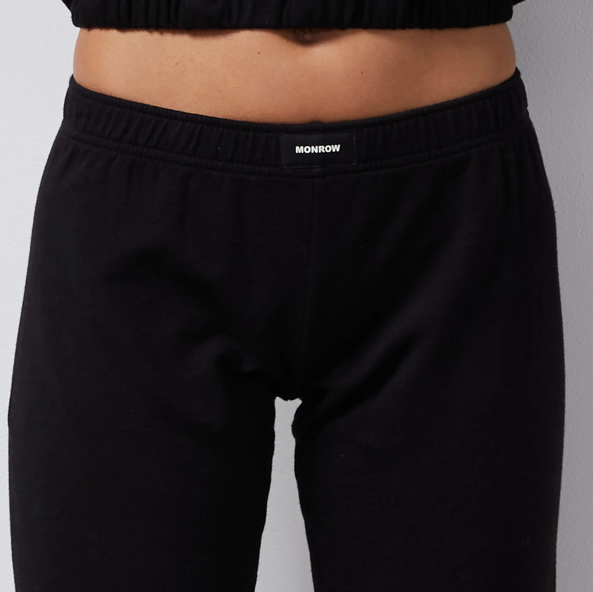 TaglessCollars Temperature Control Fabric French Terry Crop Elastic Waist Sweat