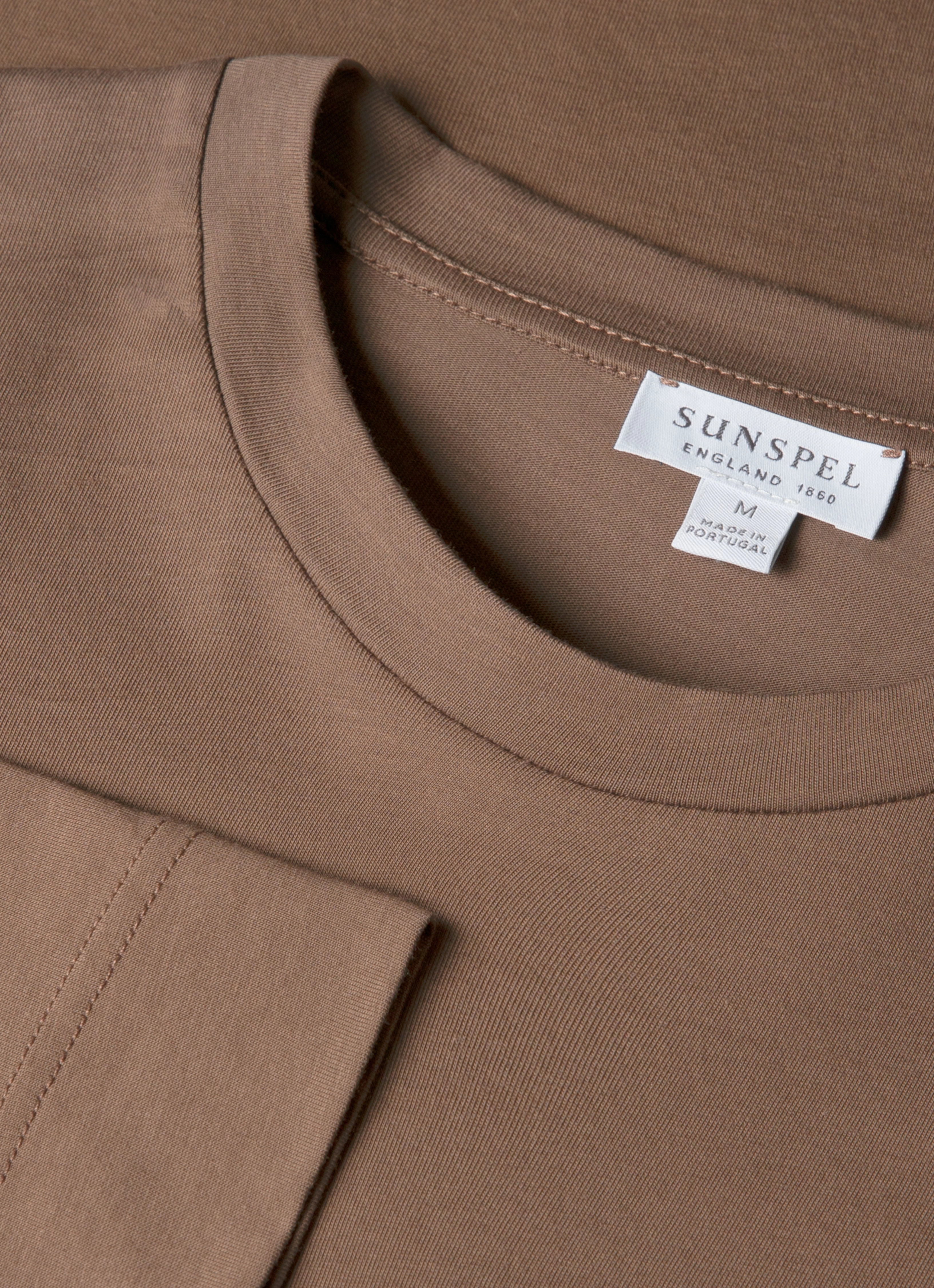 Bold Style Men's Long Sleeve Riviera Midweight T-shirt in Bark