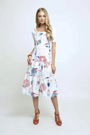 FrictionReduced Seam Calisto Dress in Gelato Swirl Statement-Print All-Purpose Comfort Calisto Dress in Gelato Swirl