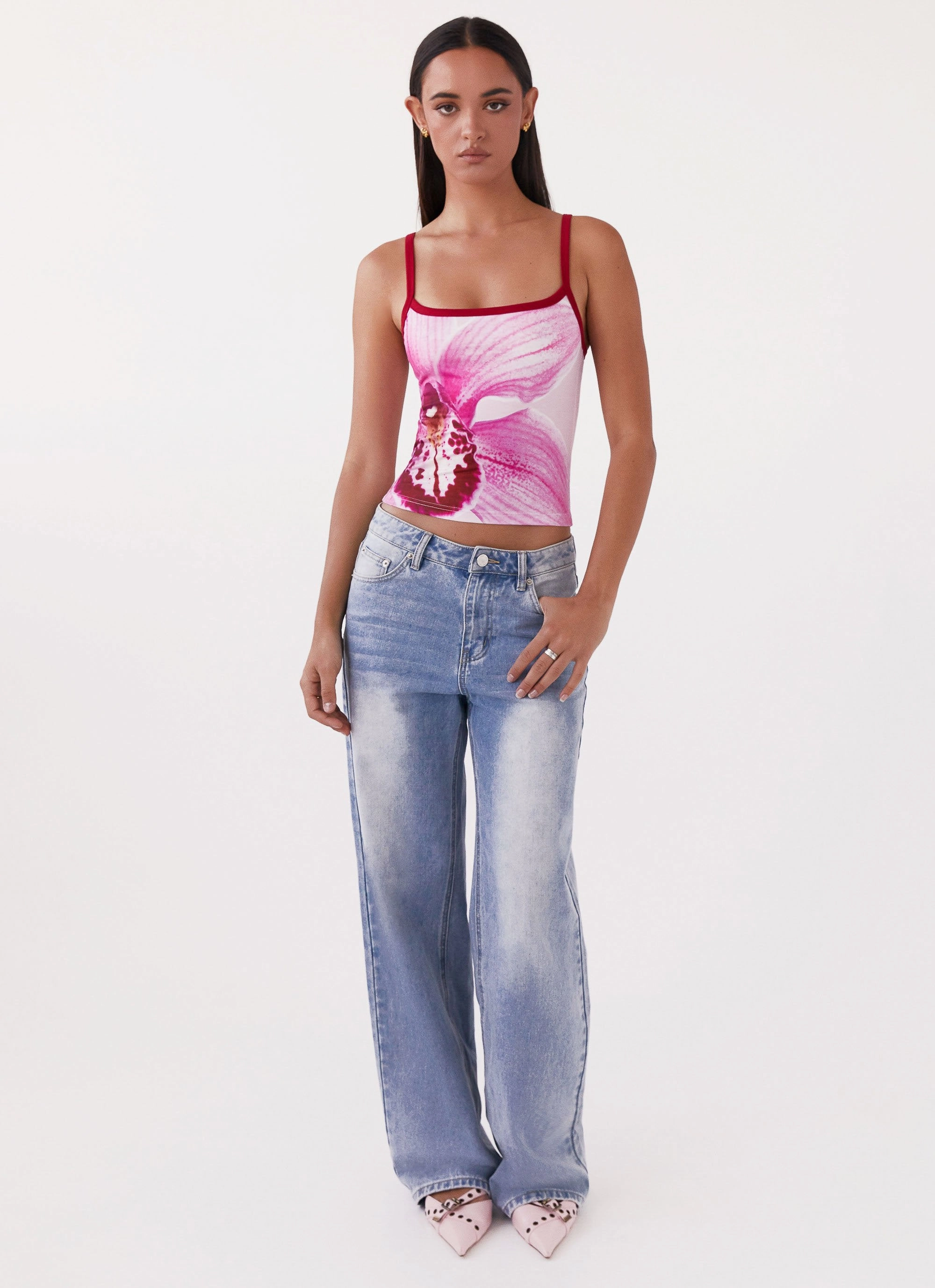 Eternal Sunshine Tank Top - Pink Peony TexturedSurface