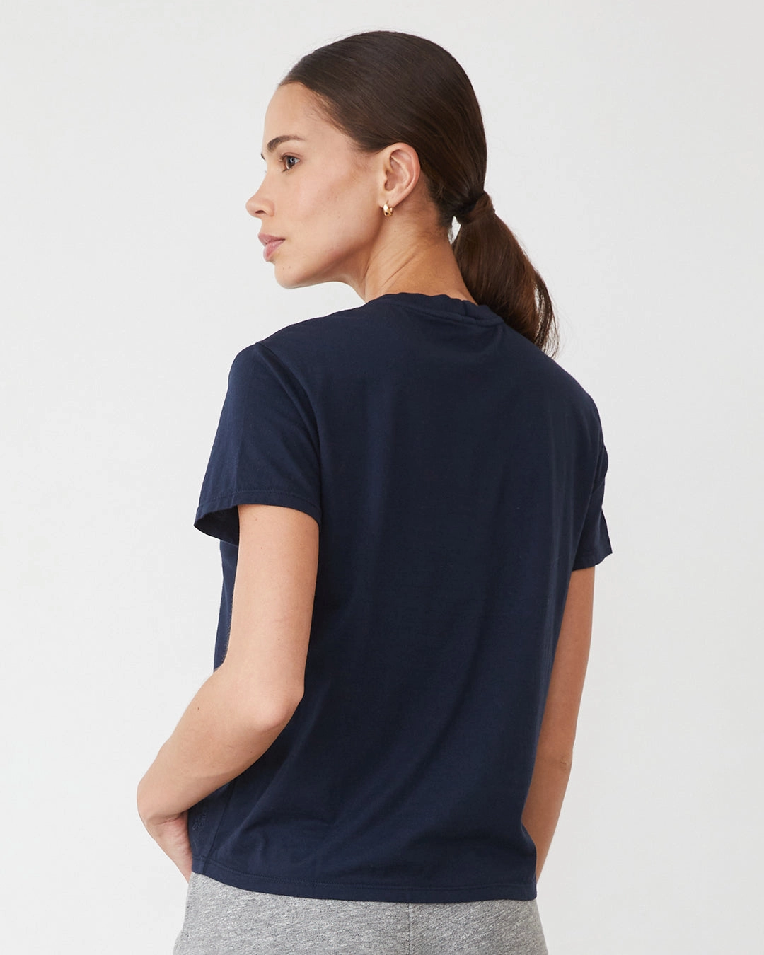 Lightweight Weave Basic Crew Neck Tee