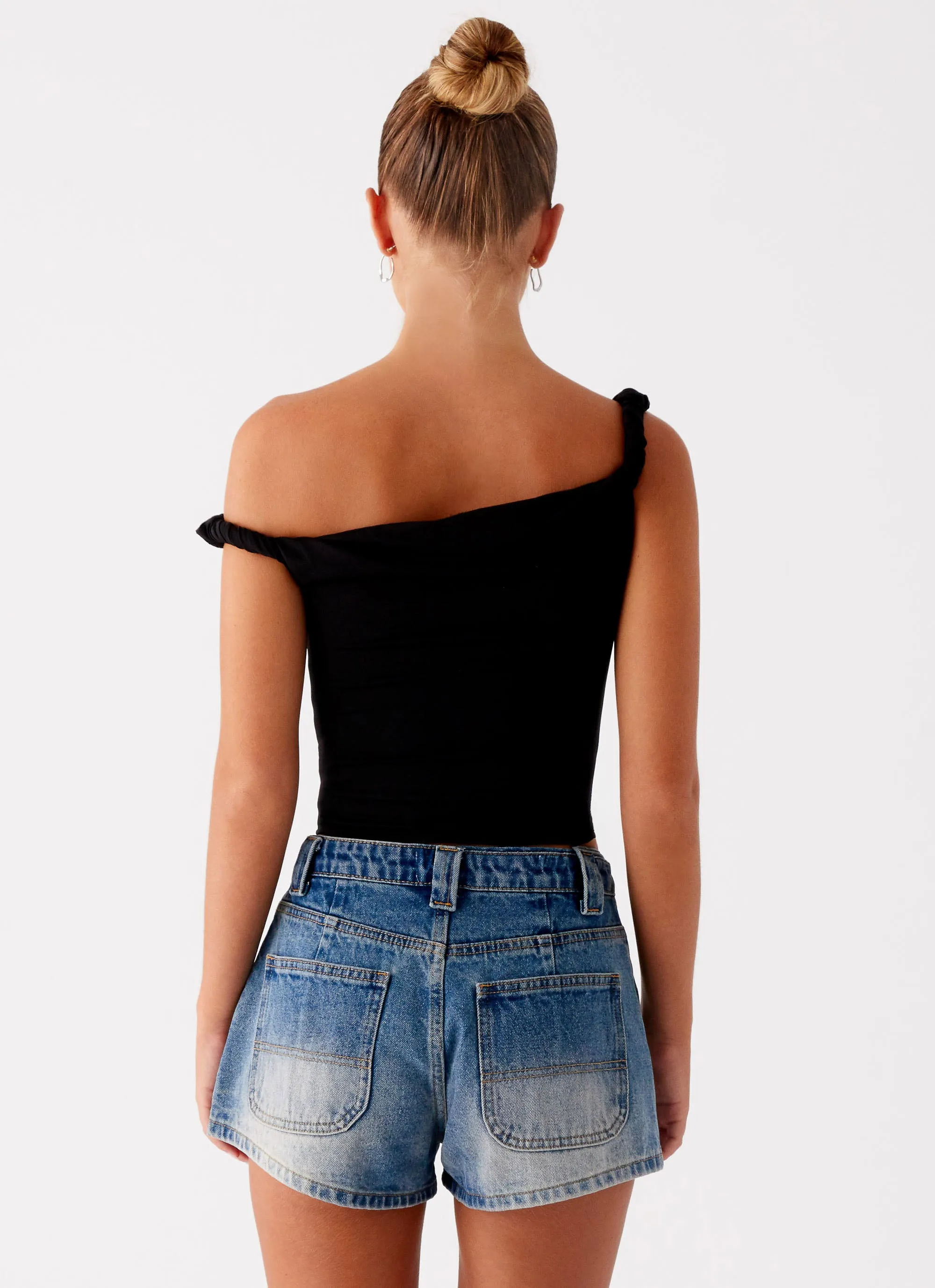 Frida Denim Shorts - Vintage Wash Blue BreathableLining Dressy look