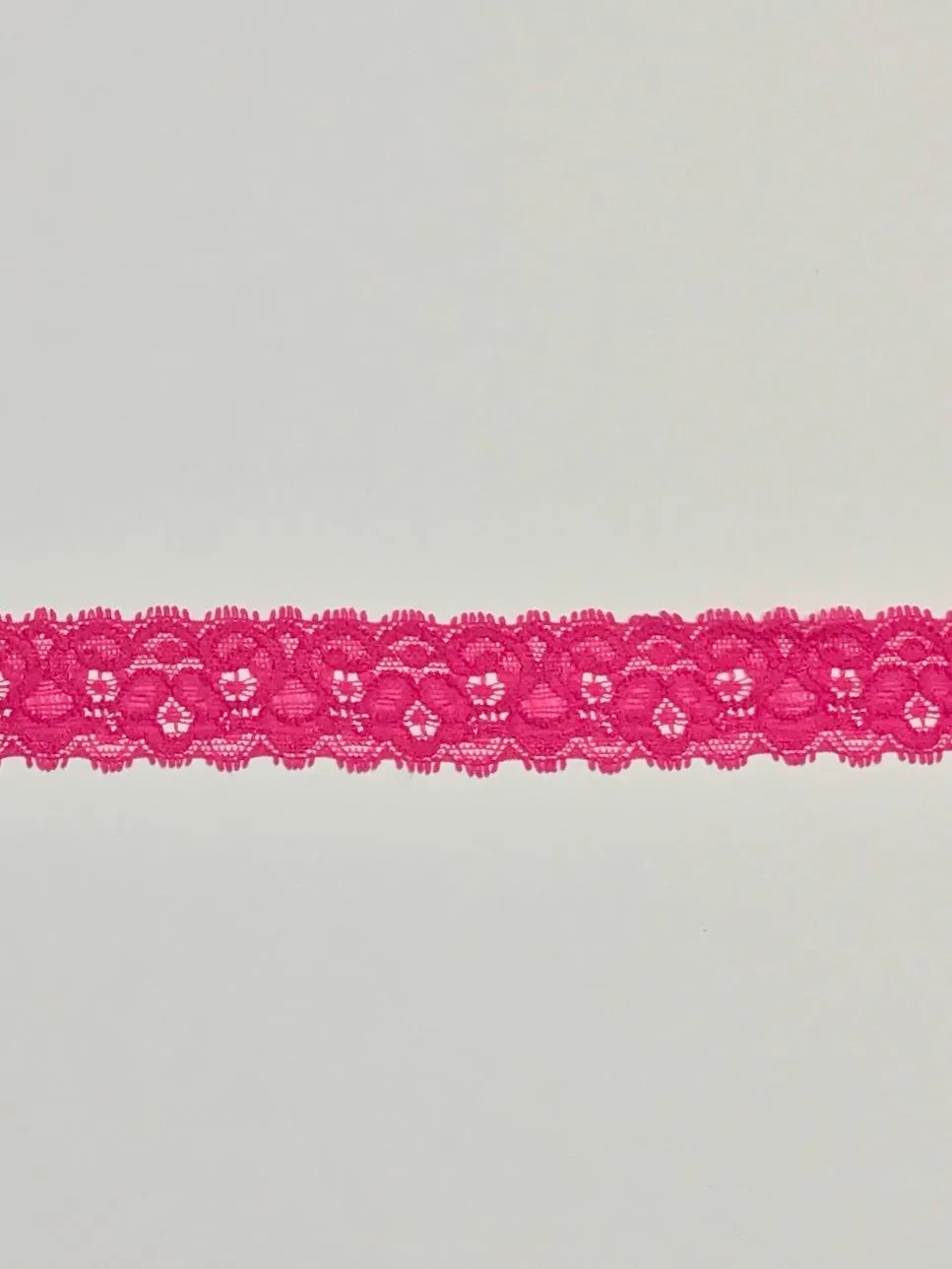 Fuchsia 1.25" Wide Stretch Lace