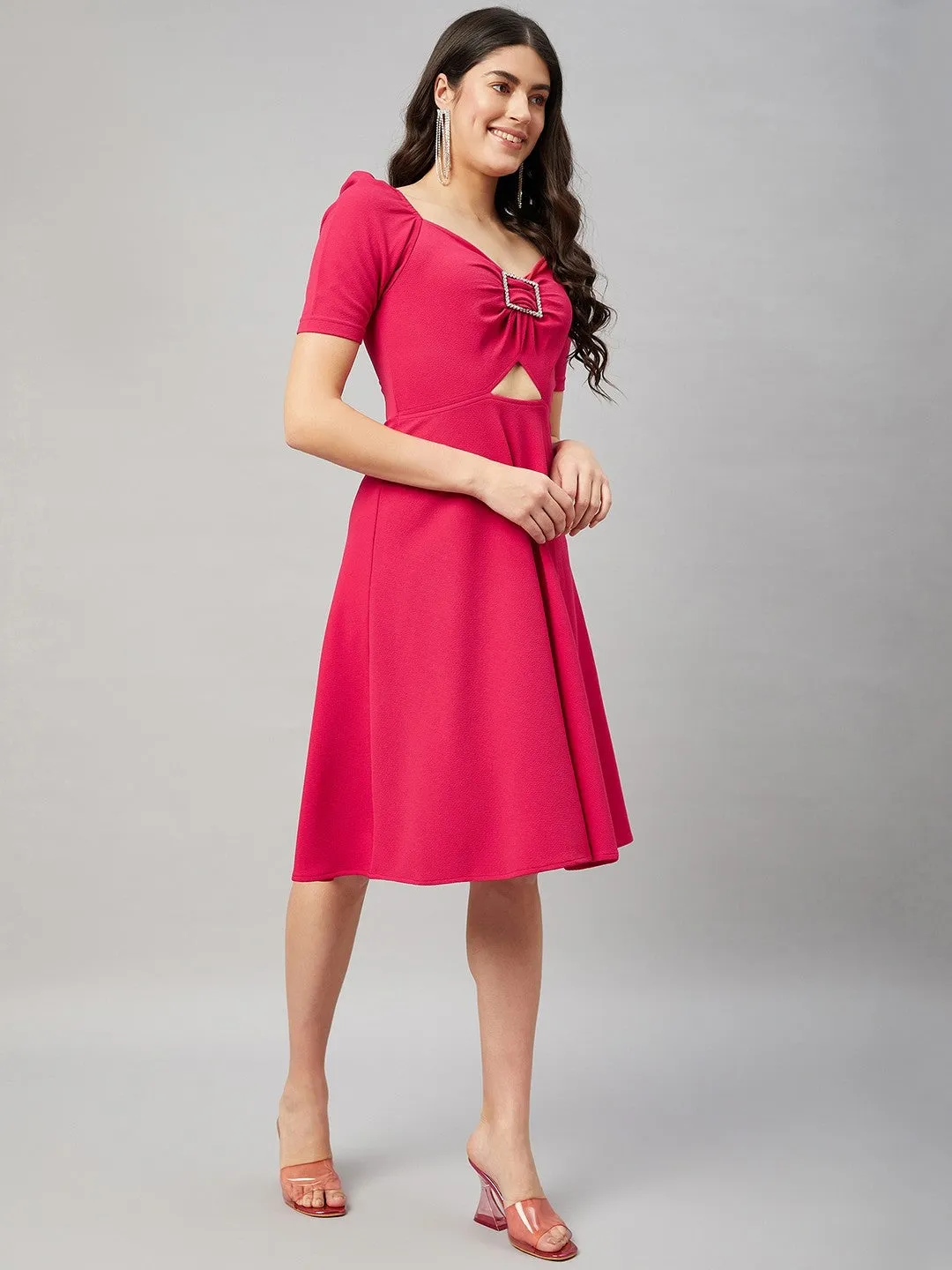 Fuchsia Charm Mini Dress