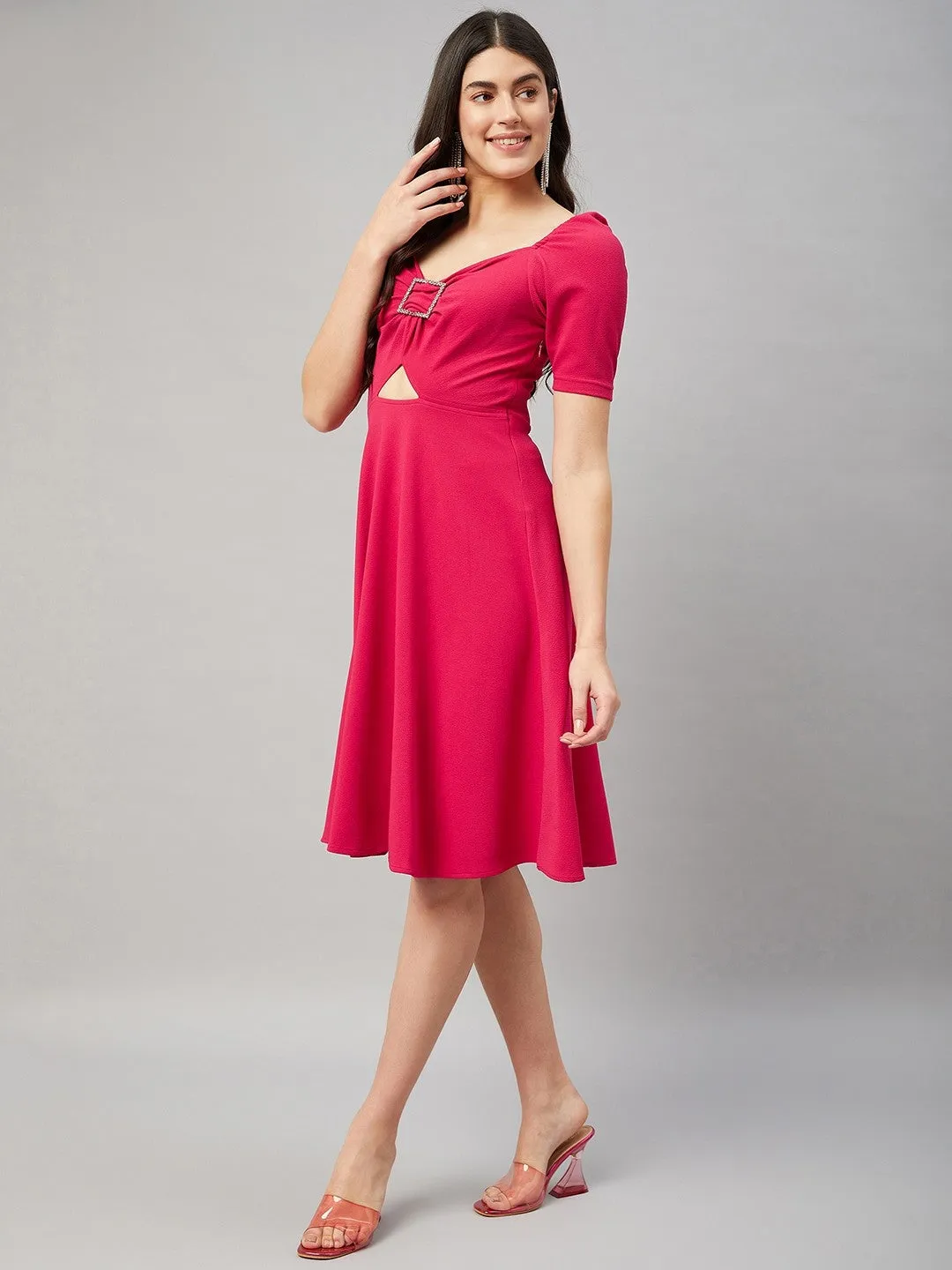 Fuchsia Charm Mini Dress