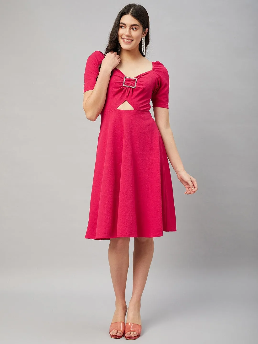 Fuchsia Charm Mini Dress