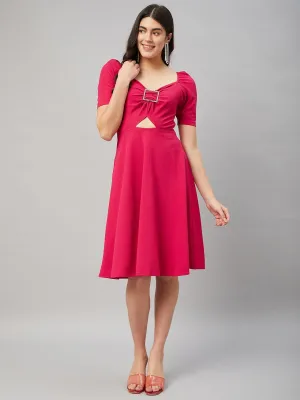 Fuchsia Charm Mini Dress