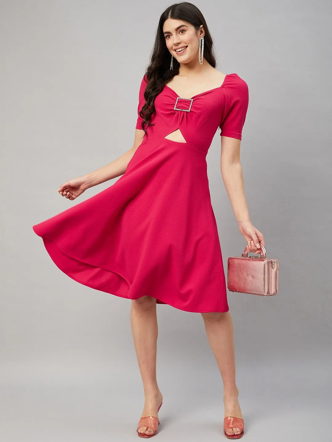 Fuchsia Charm Mini Dress