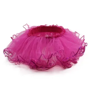 Fuchsia Tutu with sequins trim, 12-18 Months