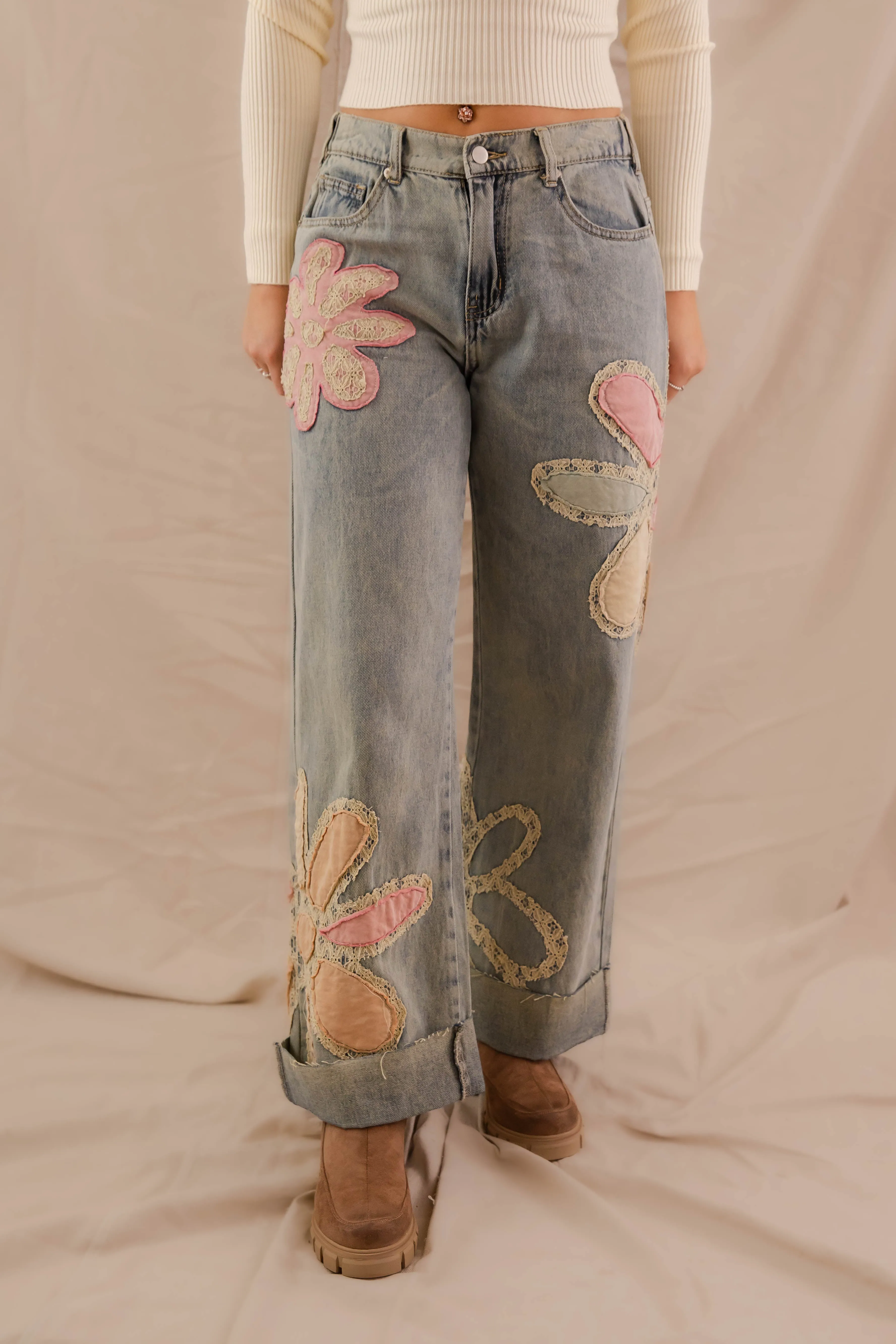 ReinforcedKnees breathable panels RESTOCK: Sweet Adventures Denim