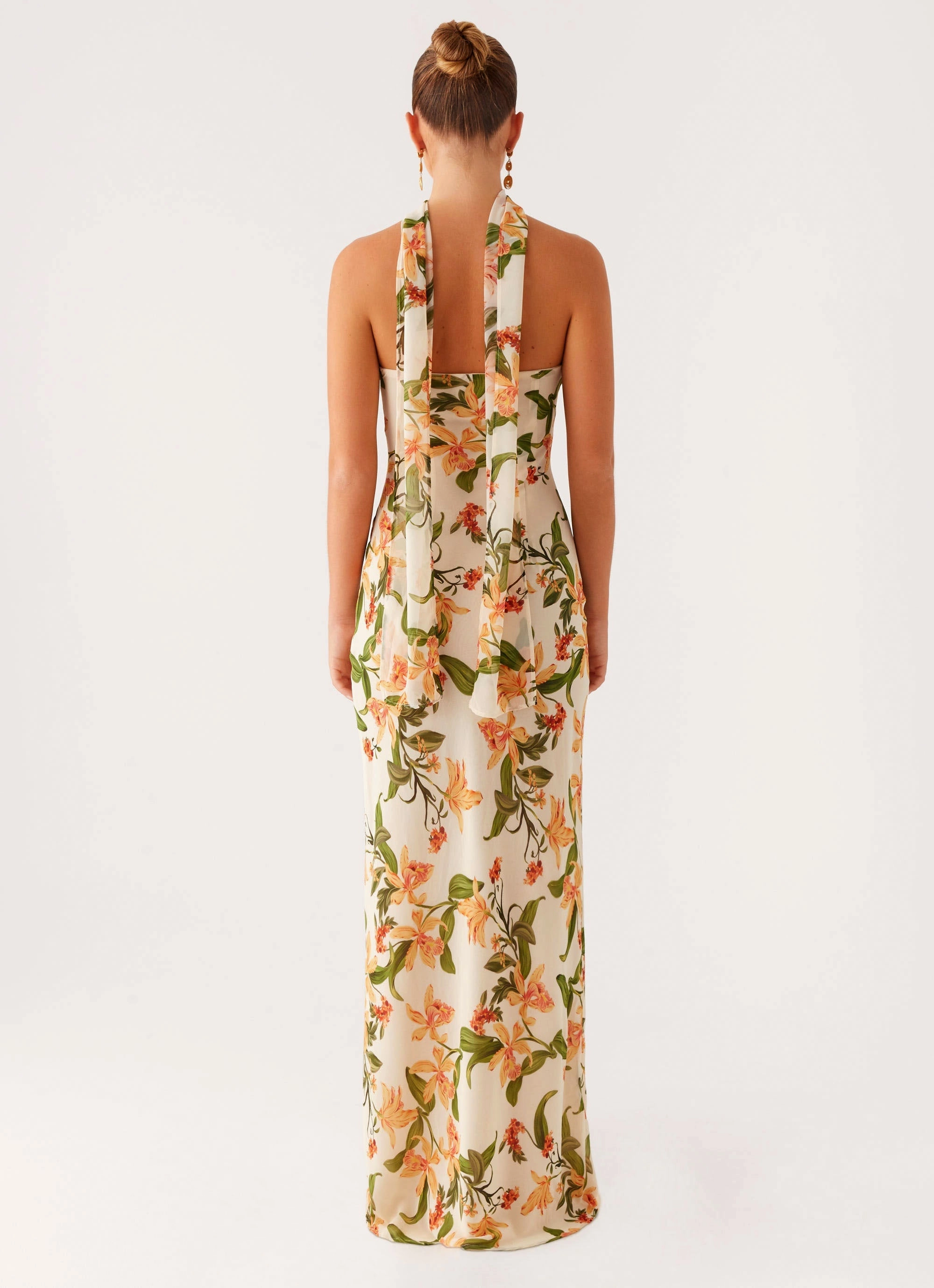 Gali Strapless Maxi Dress - Floral Print NonChafeSeams Trend Texture
