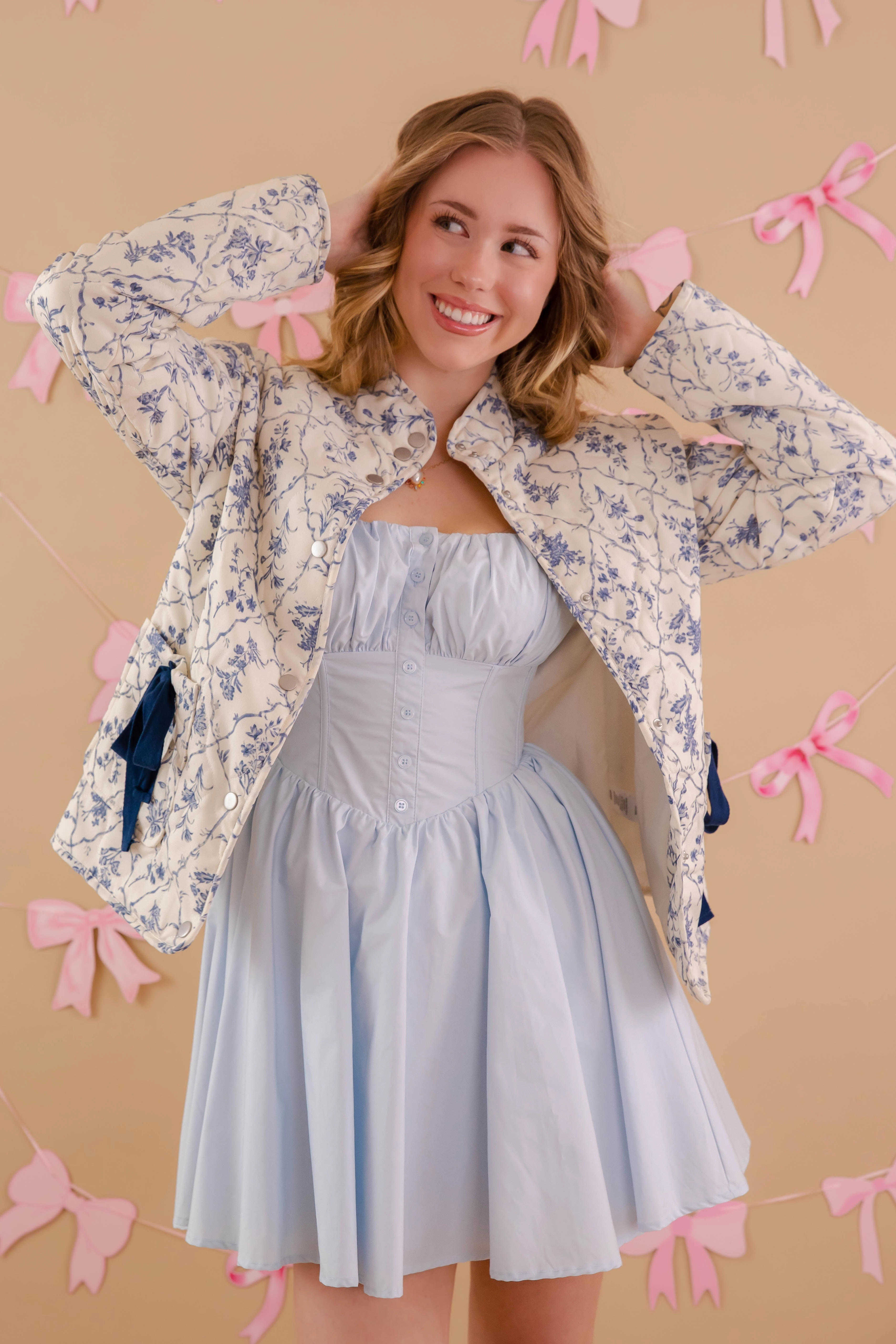 MultiPanelConstruction Nice To Meet You Quilted Jacket