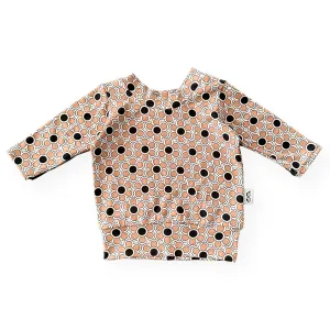 Funky Florals in Cocoa Lounge Top