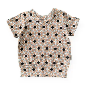 Funky Florals in Cocoa Summer Lounge Top