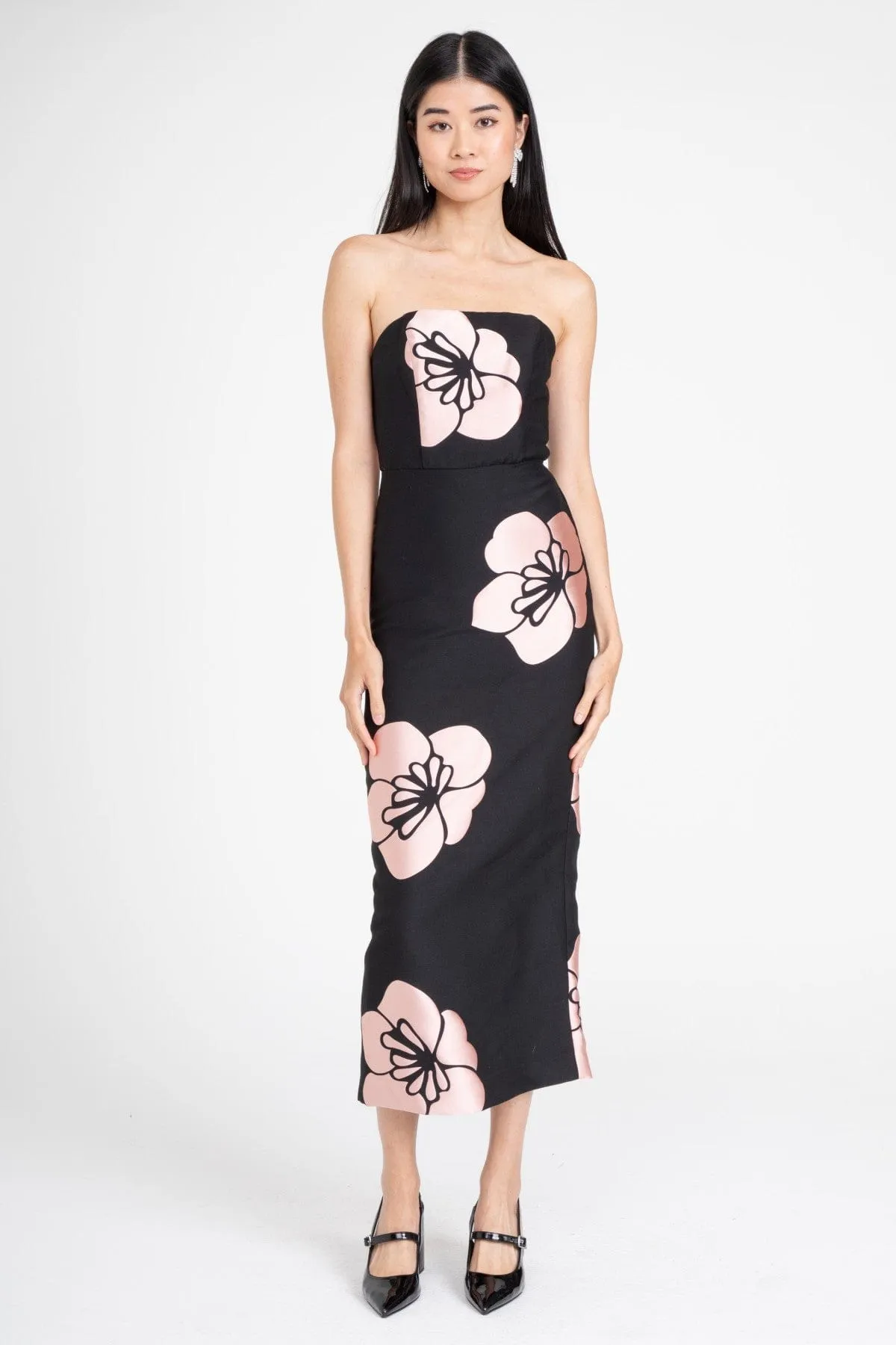 Pop Texture Contrast-Piping Skylan Dress ?C Ikebana