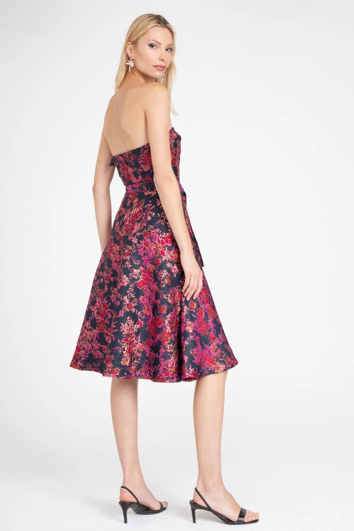 Elegant Mood Dual Tones Mandoline Dress ?C Viola Bloom