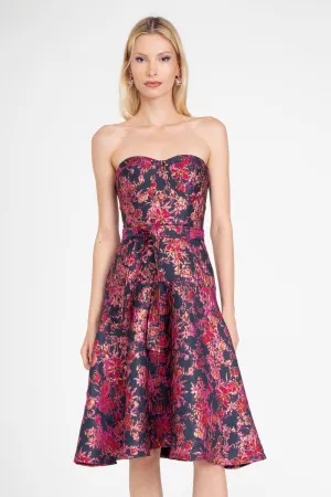 Galaxy Print Mandoline Dress ?C Viola Bloom Mandoline Dress ?C Viola Bloom Satin-Edge