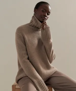 Garment Dyed Finish Cashmere Jet Turtleneck Winter Hoodie EcoFriendlyDye Cashmere Jet Turtleneck