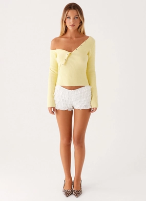 Garment Dyed Finish Waverly Knit Top - Pastel Yellow AbrasionResistantEdging Waverly Knit Top - Pastel Yellow