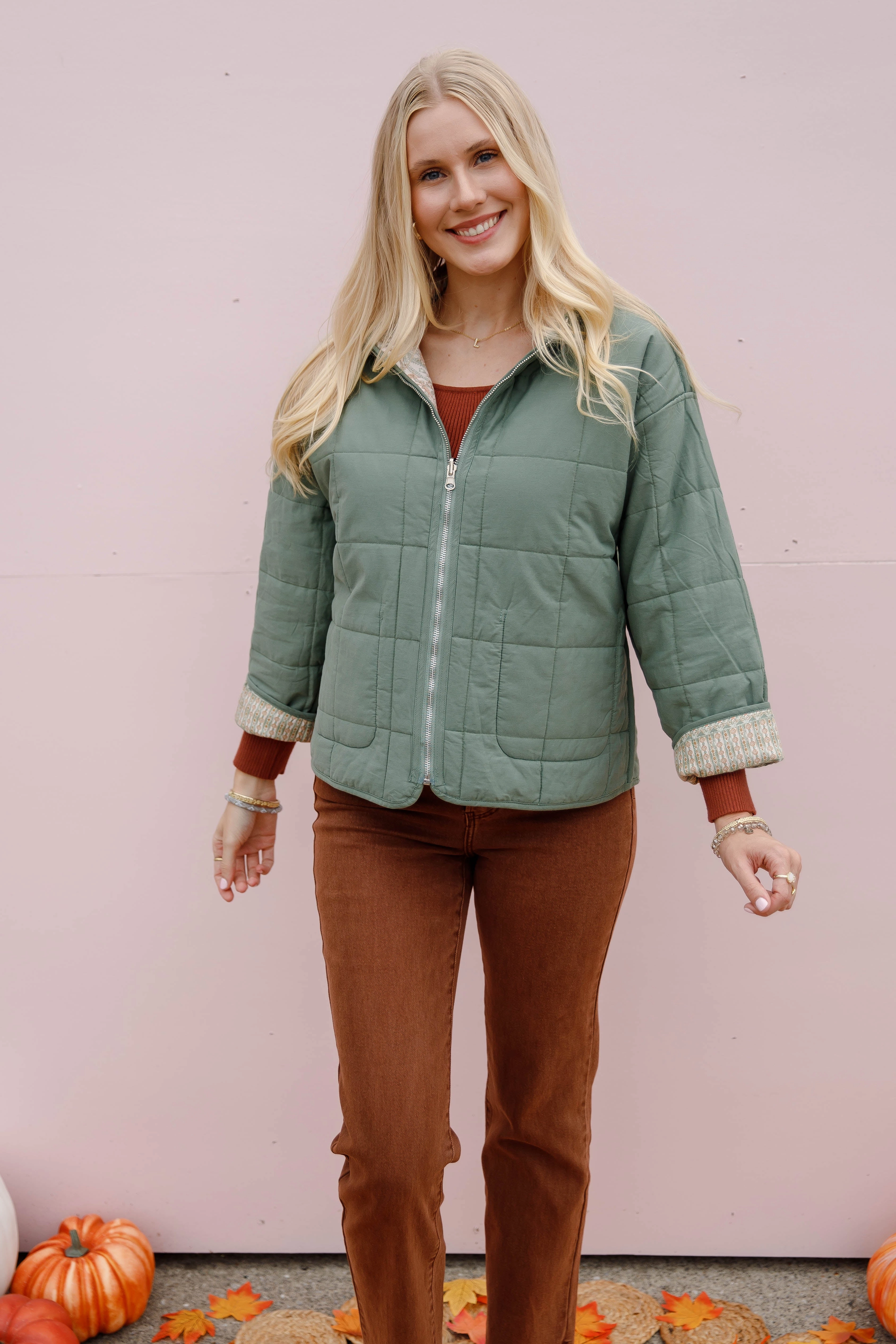 Anti Static Cloth Blend HighStretch Gathering Up Reversible Jacket