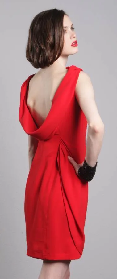 Gazelle Open Back Dress- Red Rooster Casual Motion Subtle tone