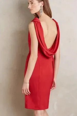 Gazelle Open Back Dress- Red Rooster All-Weather Comfort Gazelle Open Back Dress- Red Rooster Romantic Style