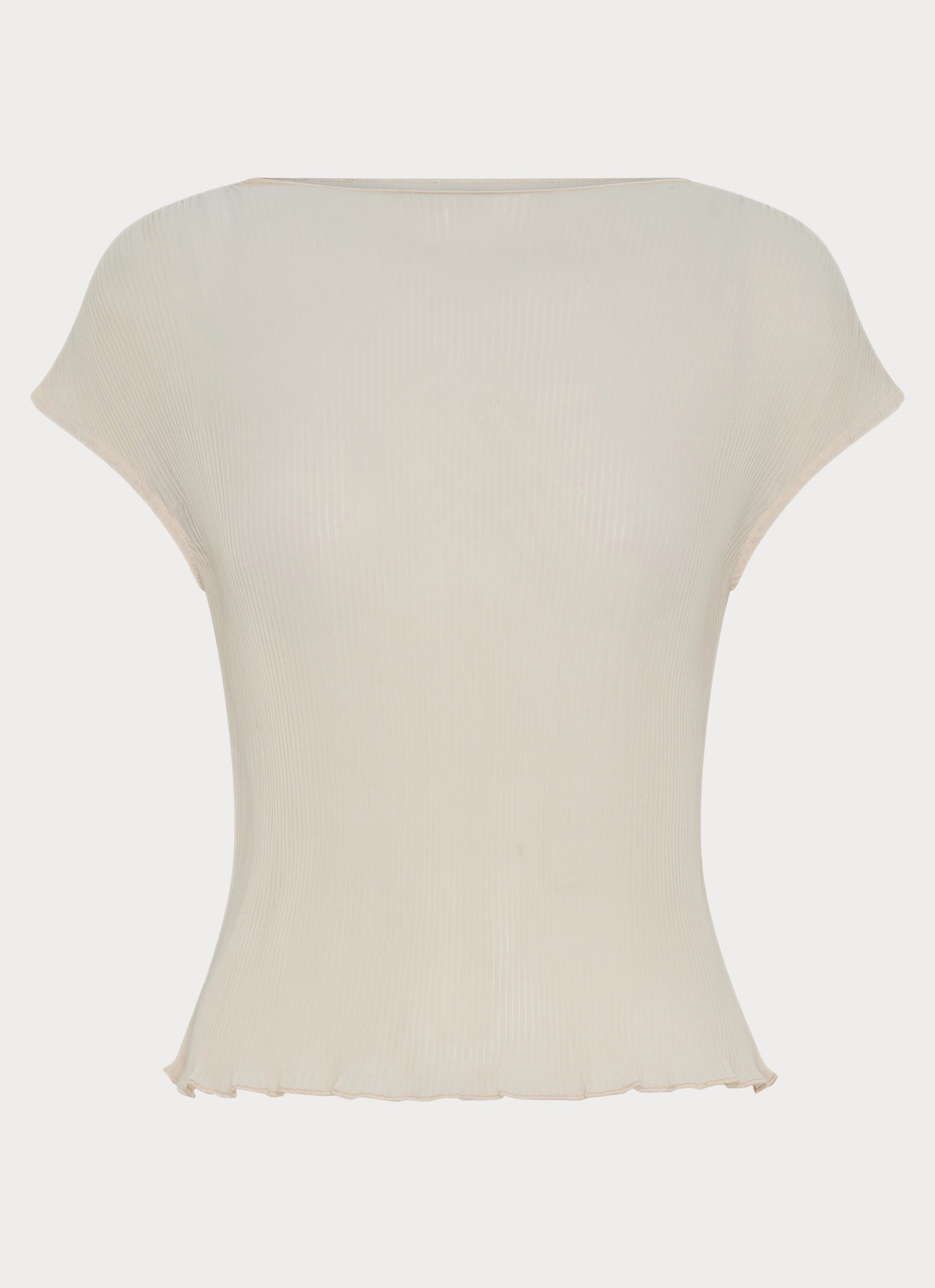 Fashion Statement Gemma Cap Sleeve Top - Ivory