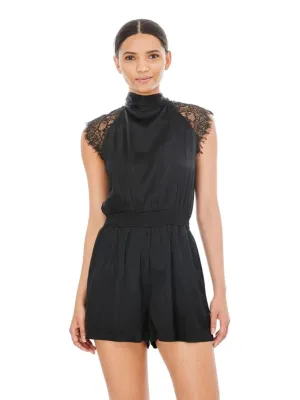 Generation Love Dalby Silk Halter Romper- Black