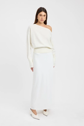 Geneva One Shoulder Jumper ClassicCrewNeck LowImpact Knitting Geneva One Shoulder Jumper