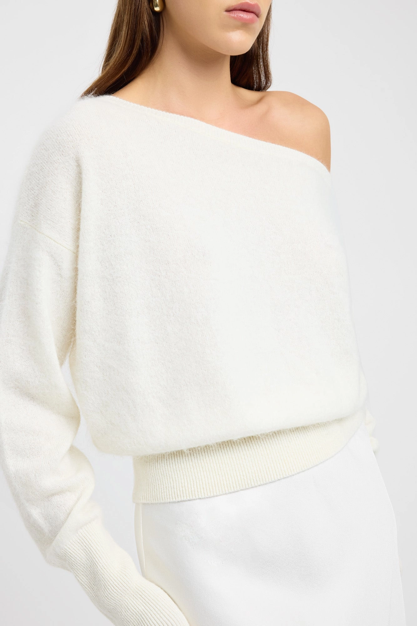 ShrinkResistant Weave Geneva One Shoulder Jumper