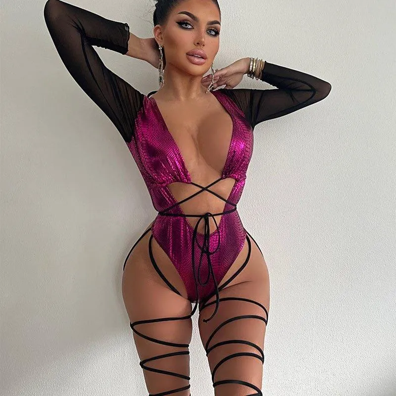 GFIT® New Sexy One Piece Rose Gold Swimsuit