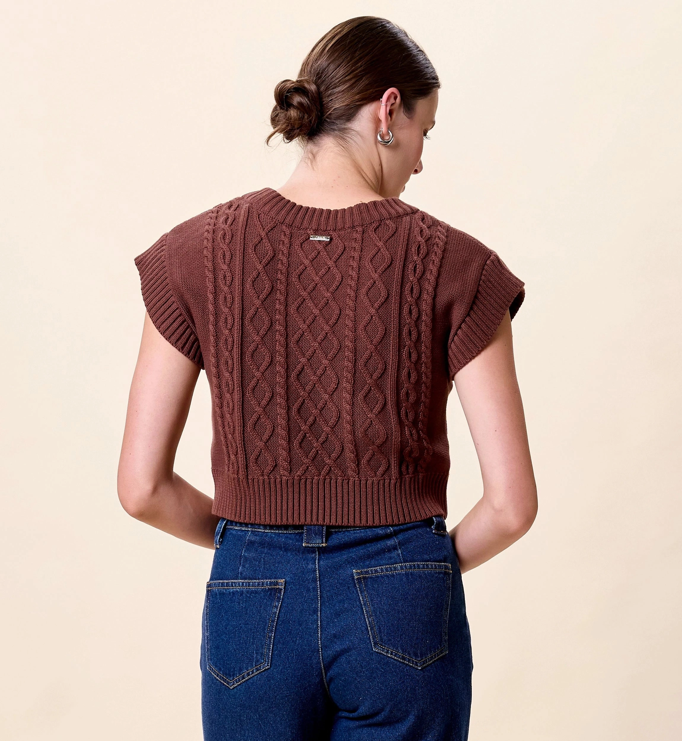 ReflectiveAccents SoftTouchBrushedInterior Gigi Sweater | Cocoa