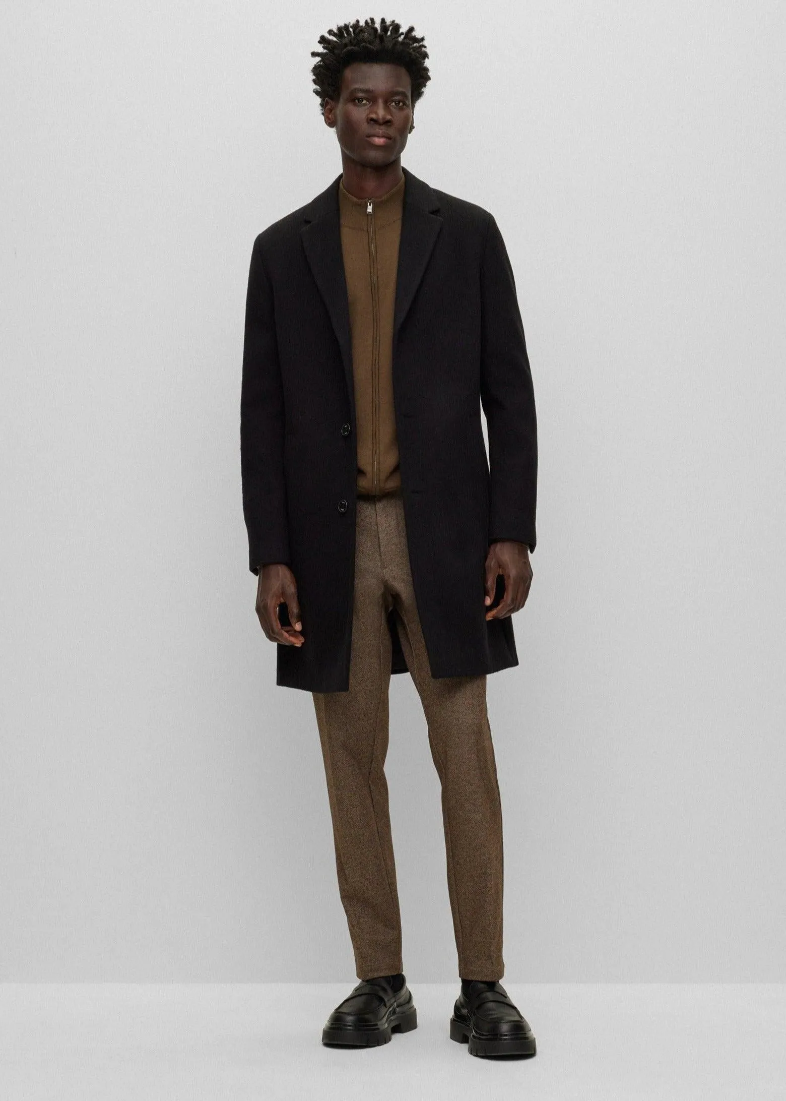 Gilet BOSS marron en laine