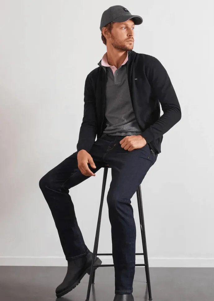 Gilet zippé Eden Park noir