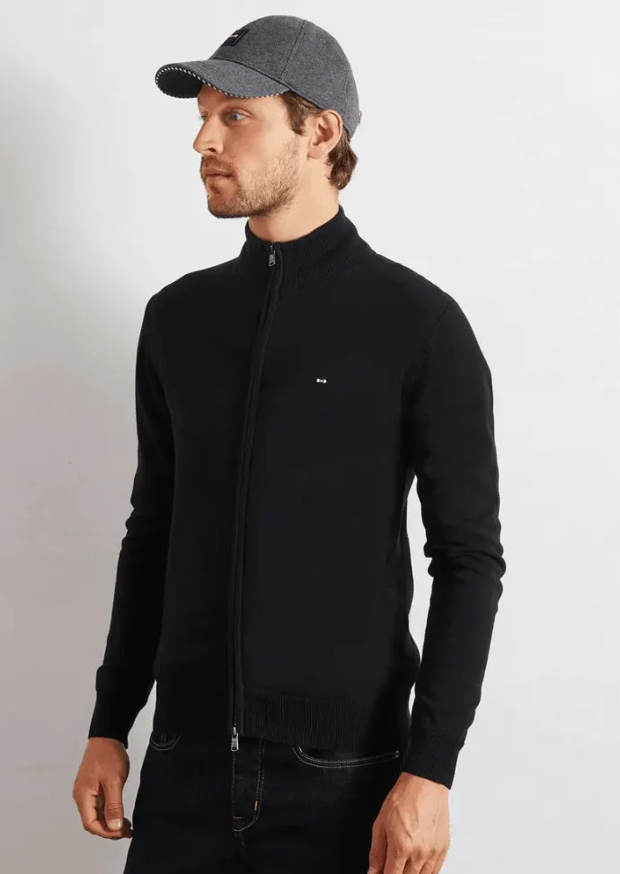 Gilet zippé Eden Park noir