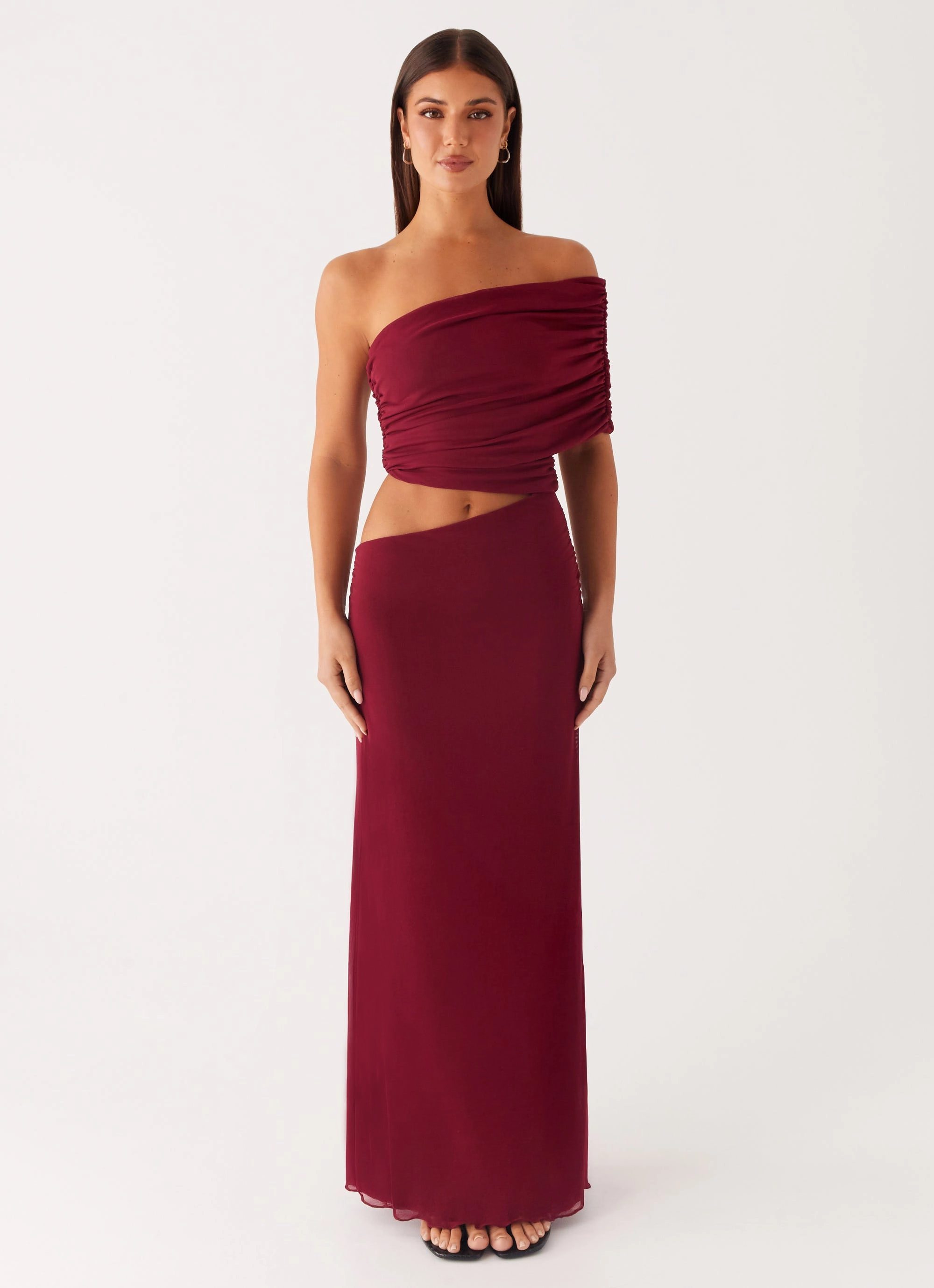 Art Inspired Gillian Maxi Dress - Maroon