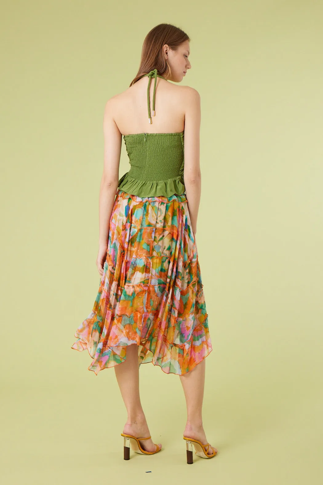 Gilner Farrar Sylvie Skirt in Splash Print