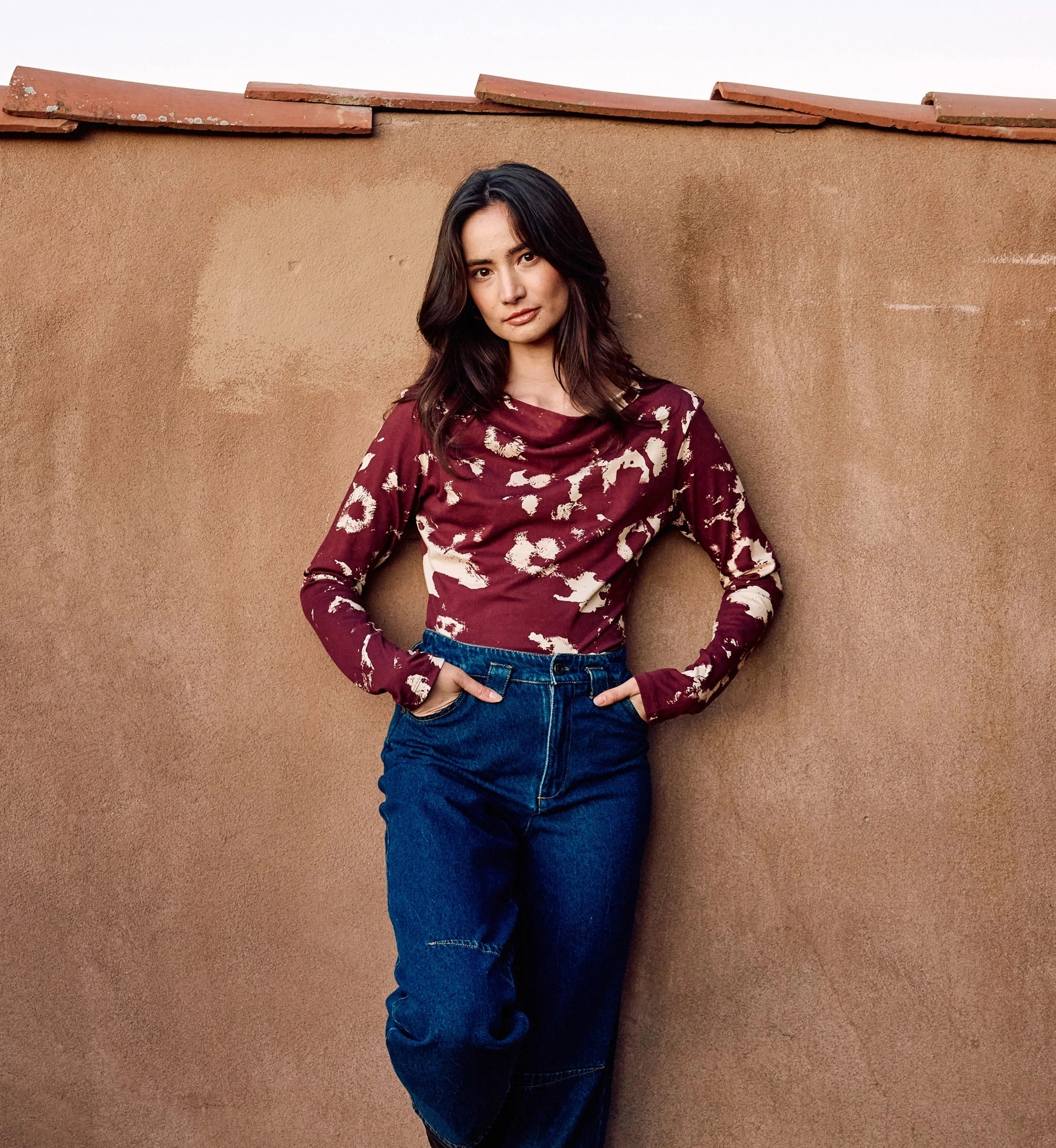 Gina Top | Bold Tamayo Ribbed Knit Fabric